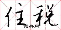 住税怎么写好看