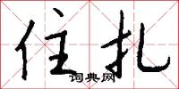 住扎怎么写好看