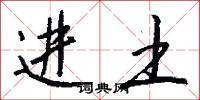 进土怎么写好看