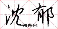沈郁怎么写好看