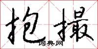 抱撮怎么写好看