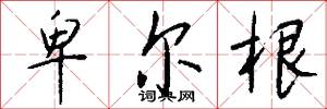 卑尔根怎么写好看