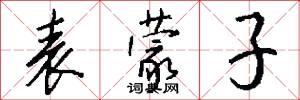 表蒙子怎么写好看