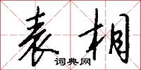 表相怎么写好看