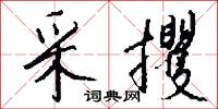 采攫怎么写好看