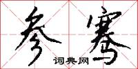 参骞怎么写好看