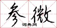 参微怎么写好看