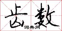 齿数怎么写好看