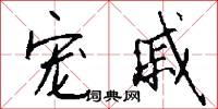 宠戚怎么写好看