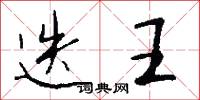 迭王怎么写好看