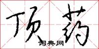 顶药怎么写好看