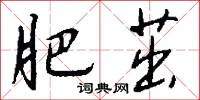 肥茁怎么写好看
