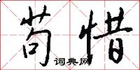 苟惜怎么写好看