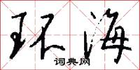 环海怎么写好看