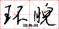 环睨怎么写好看