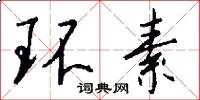 环素怎么写好看