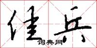 佳兵怎么写好看