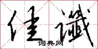 佳谶怎么写好看