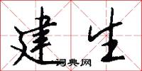 建生怎么写好看