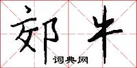 郊牛怎么写好看