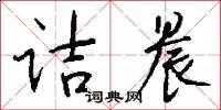 诘晨怎么写好看