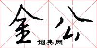金公怎么写好看