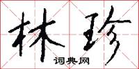 林珍怎么写好看