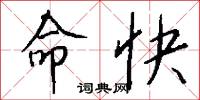 命快怎么写好看