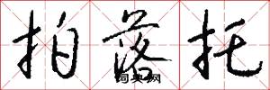 拍落托怎么写好看