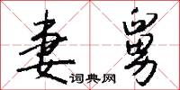 妻舅怎么写好看