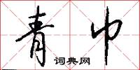 青巾怎么写好看