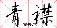 青襟怎么写好看