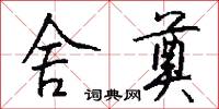 舍奠怎么写好看
