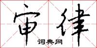 审律怎么写好看