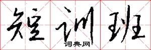 短训班怎么写好看