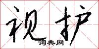 视护怎么写好看