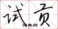 试贡怎么写好看