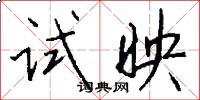 试映怎么写好看