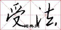 受法怎么写好看