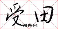 受田怎么写好看