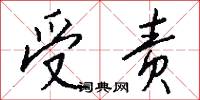受责怎么写好看