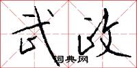 武政怎么写好看