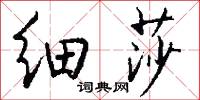 细莎怎么写好看