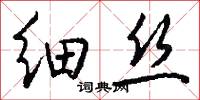 细丝怎么写好看