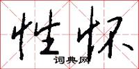 性怀怎么写好看