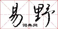 易野怎么写好看
