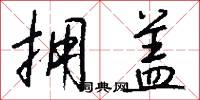 拥盖怎么写好看