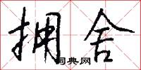 拥舍怎么写好看