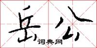 岳公怎么写好看