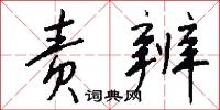 责辨怎么写好看